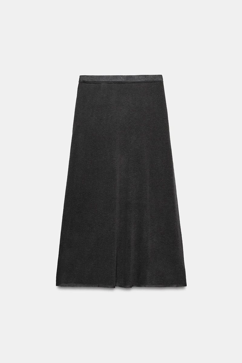 KNIT MIDI SKIRT