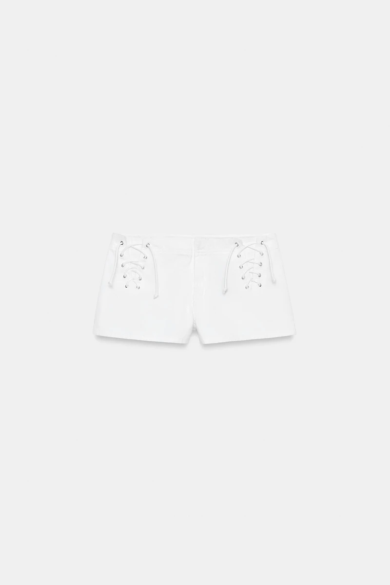 MINI SHORTS WITH CRISS-CROSS LACING