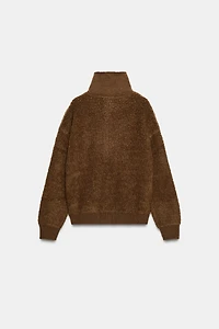 100% BOUCLÉ WOOL BOMBER JACKET