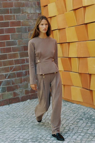 PANTALON SERGÉ À BOUTONS