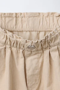 LINED FINE-WALED CORDUROY BAGGY PANTS