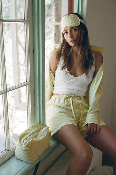 STRIPED PAJAMA SHORTS