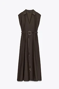 BELTED MIDI DRESS