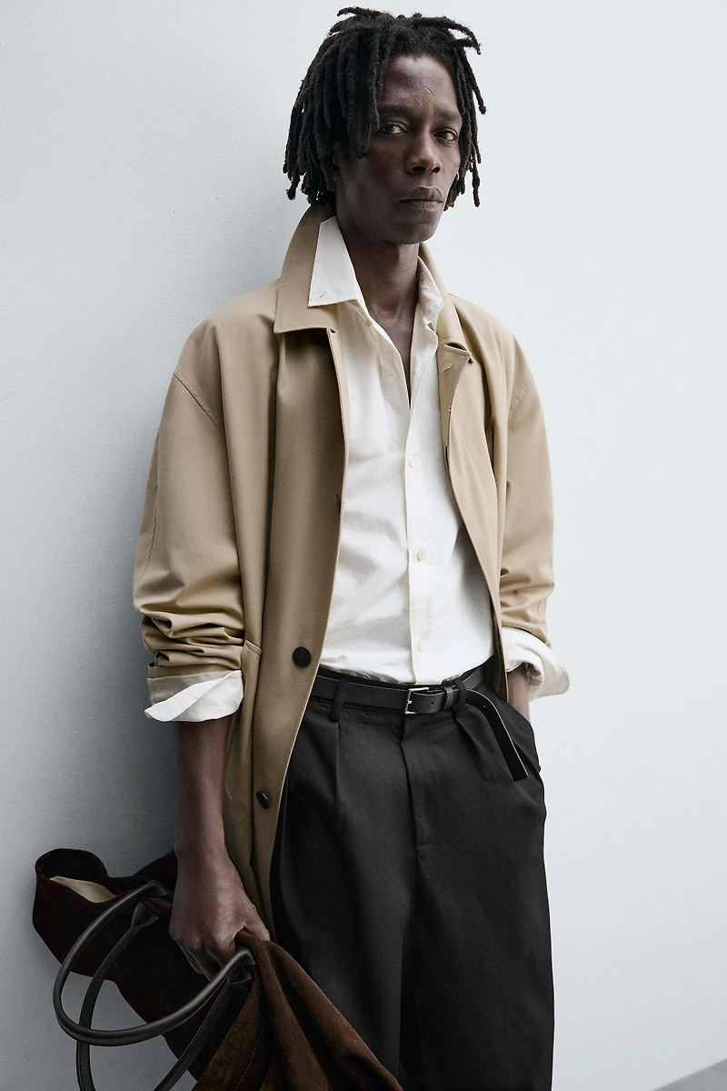 PANTALON COUPE LARGE PLIS