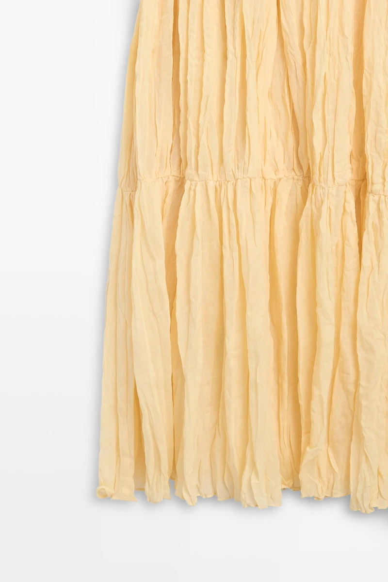 Flowing gathered midi dress