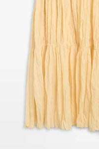 Flowing gathered midi dress