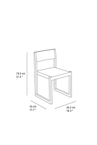 WOOD AND LEATHER FRAME CHAIR