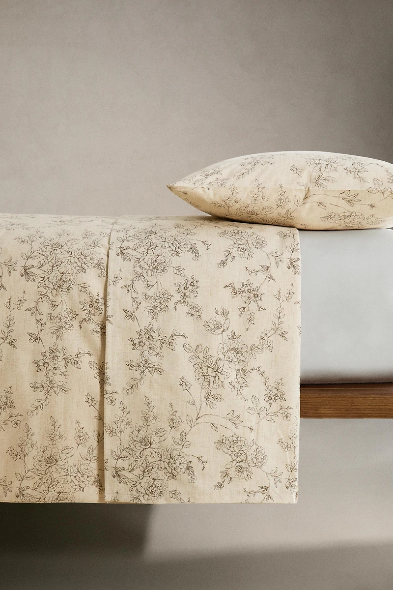 FLORAL PRINT DUVET COVER