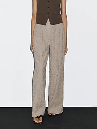 Textured multi-stripe trousers