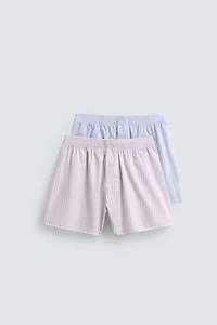 2-PACK MIXED POPLIN BOXERS