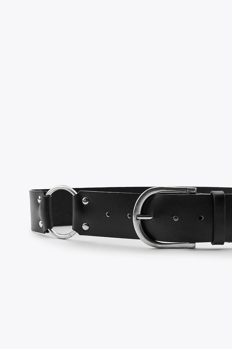 LEATHER RING BELT