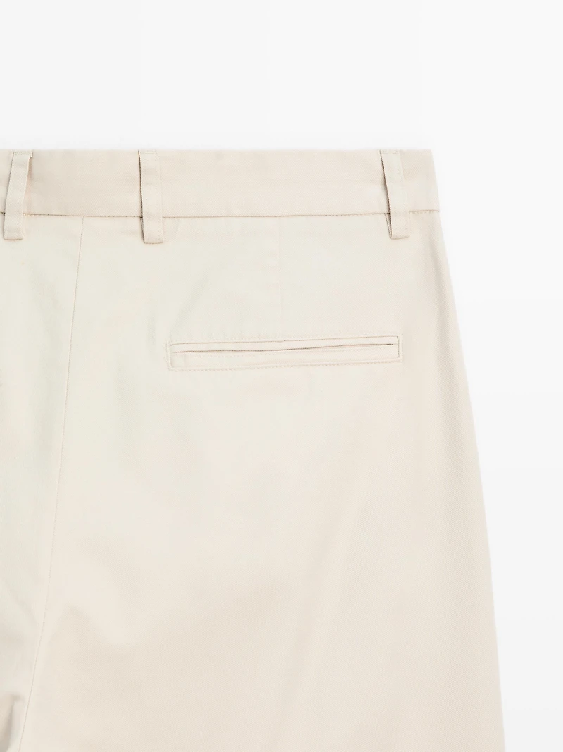 100% cotton relaxed fit trousers