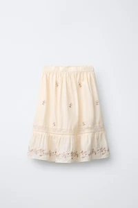 EMBROIDERED MIDI SKIRT
