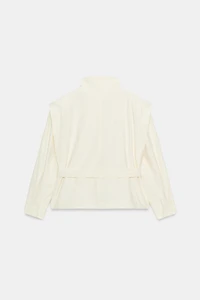 HIGH-NECK BELTED BLAZER