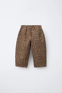 ANIMAL PRINT BAGGY PANTS