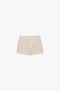 EMBROIDERED CROCHET SHORTS