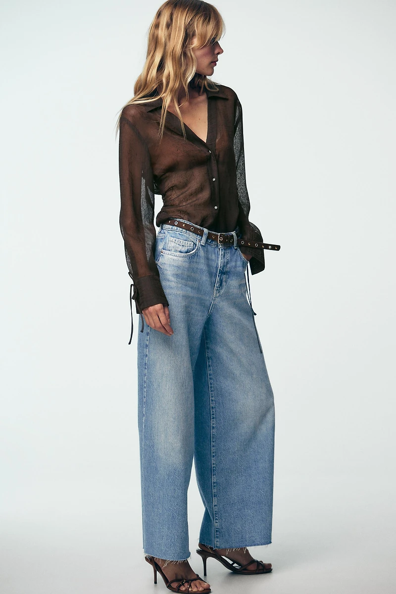 JEAN Z1975 JAMBES LARGES COURT TAILLE HAUTE CEINTURE