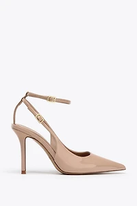 PATENT SLINGBACK HEELS