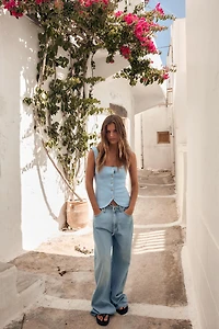 PLAIN KNIT CORSET TOP