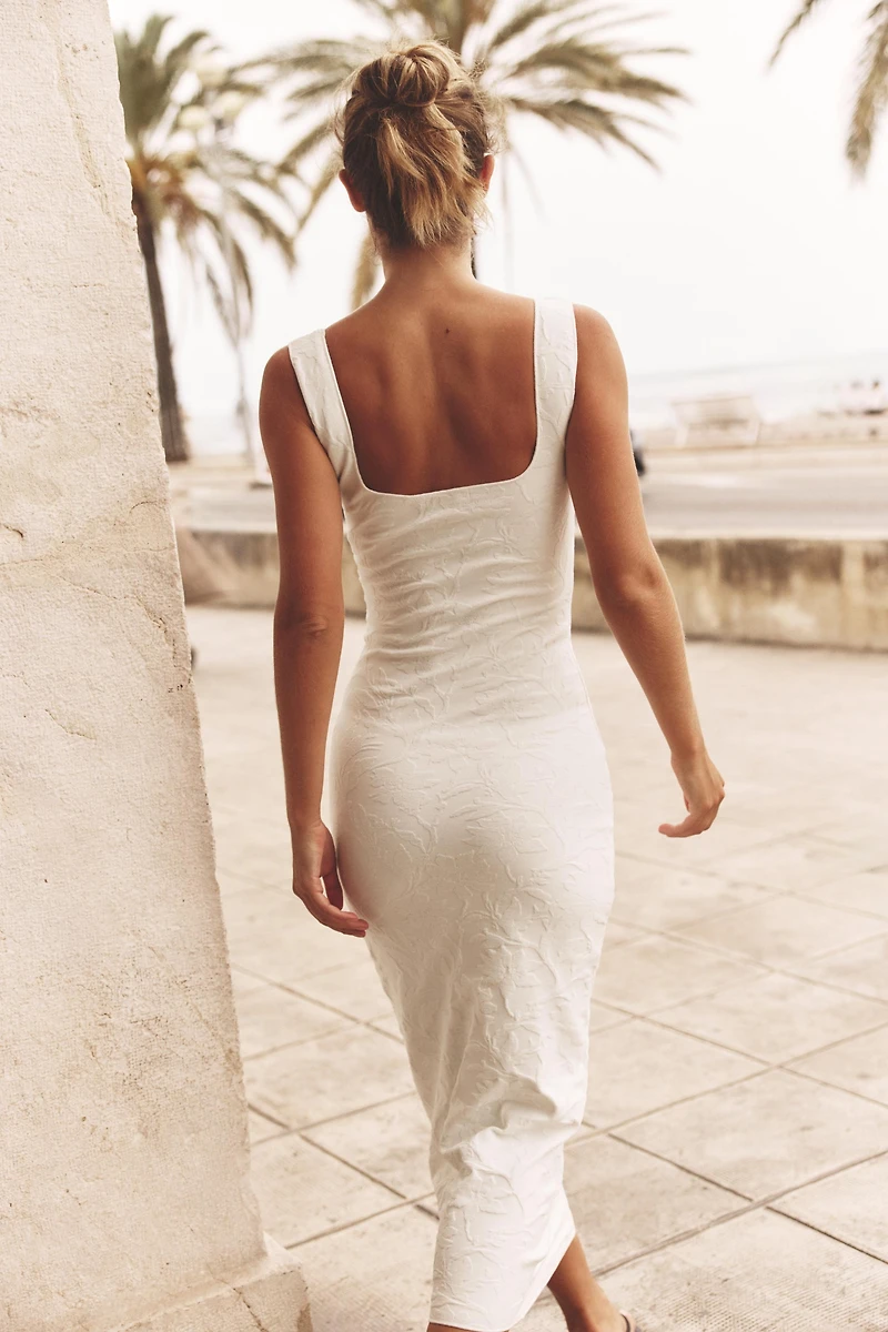 ROBE DÉCOLLETÉ CARRÉ STRETCH