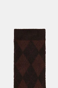 CHAUSSETTES EN COTON À LOSANGES