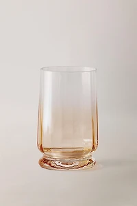 GLASS SOFT DRINK TUMBLER WITH LINES