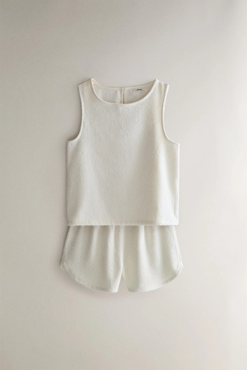 COTTON TERRYCLOTH BEACH TOP