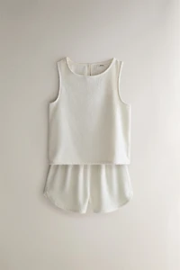COTTON TERRYCLOTH BEACH TOP