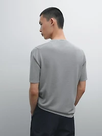 Cotton blend knit T-shirt