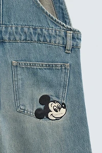 SALOPETTE DENIM BRODERIES MICKEY MOUSE HARRY LAMBERT FOR ZARA X DISNEY
