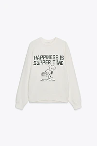 SNOOPY PEANUTS™ WASHED EFFECT SWEATSHIRT
