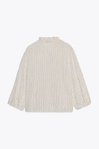 RUFFLED STRIPED SHIRT