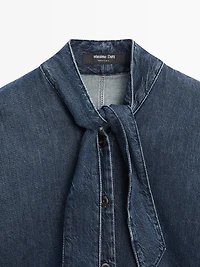 Denim shirt with collar detail