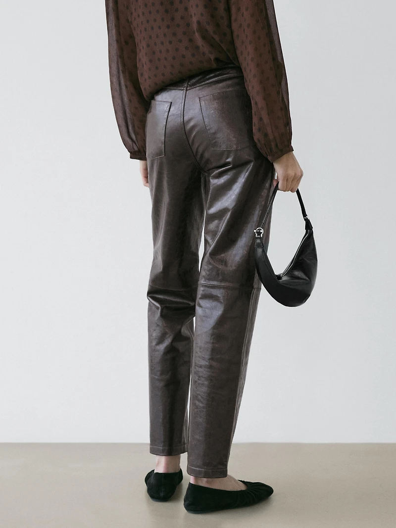 Nappa leather trousers