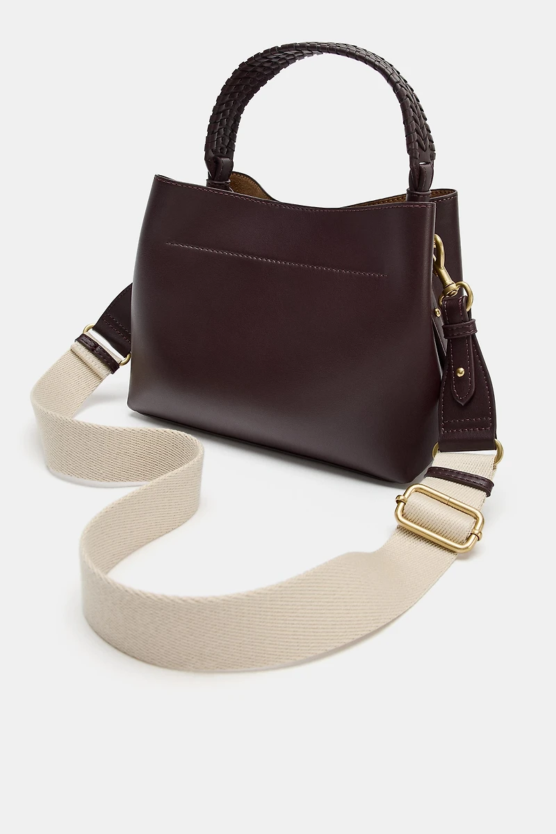 BRAIDED HANDLE HANDBAG