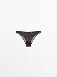 Culotte semi-transparent à pois