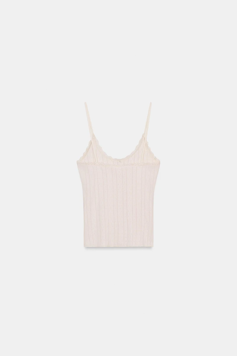 POINTELLE STRAP T-SHIRT