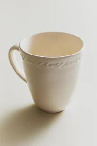 EARTHENWARE MUG WITH RAISED EDGE