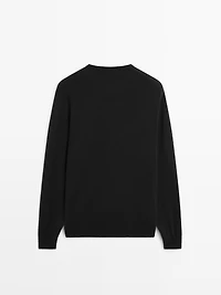 Knit cashmere sweater with crew neck - LIMITED