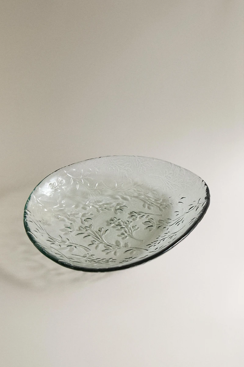 SMALL FLORAL GLASS BOWL