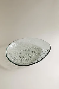 SMALL FLORAL GLASS BOWL
