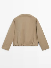 Cotton blend bomber jacket