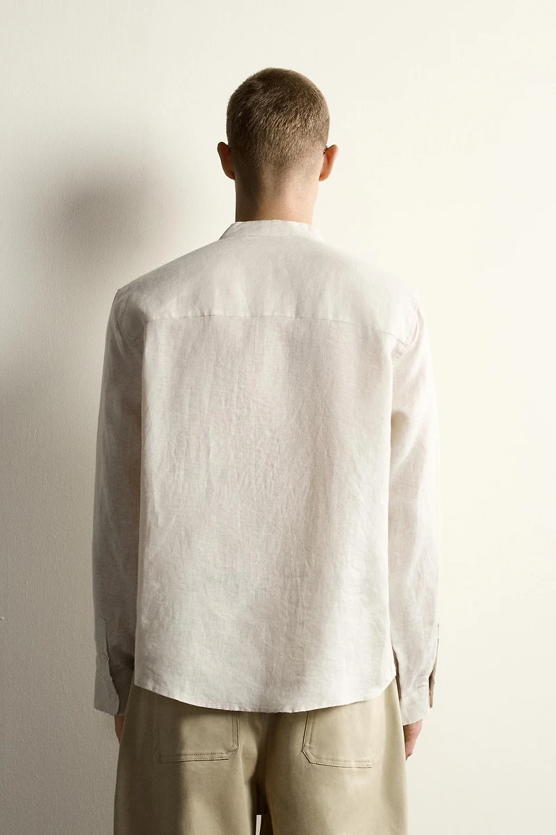 CHEMISE COUPE DÉCONTRACTÉE 100% LIN