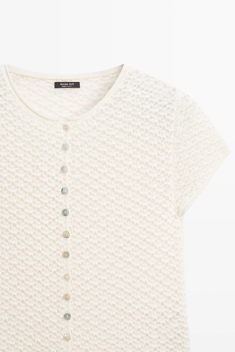 Crochet knit cardigan
