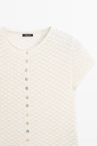 Crochet knit cardigan