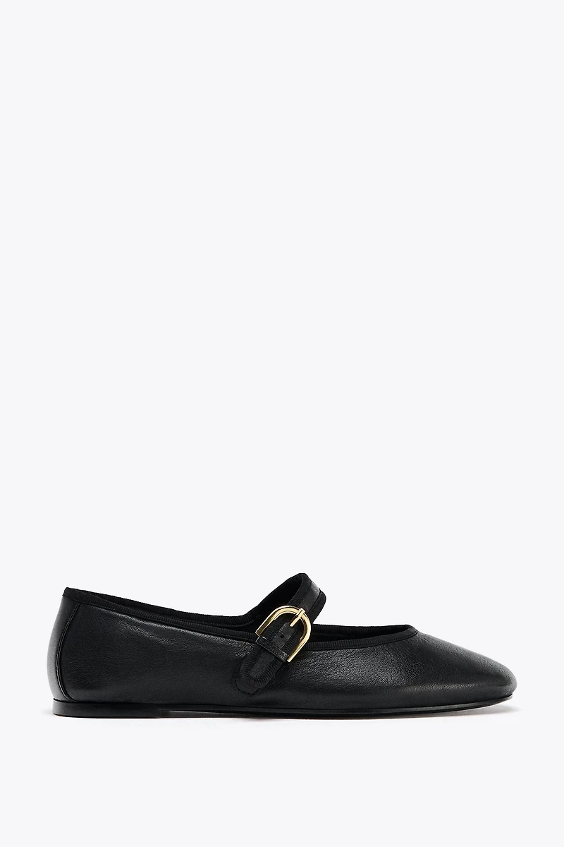 BALLERINES PLATES EN CUIR