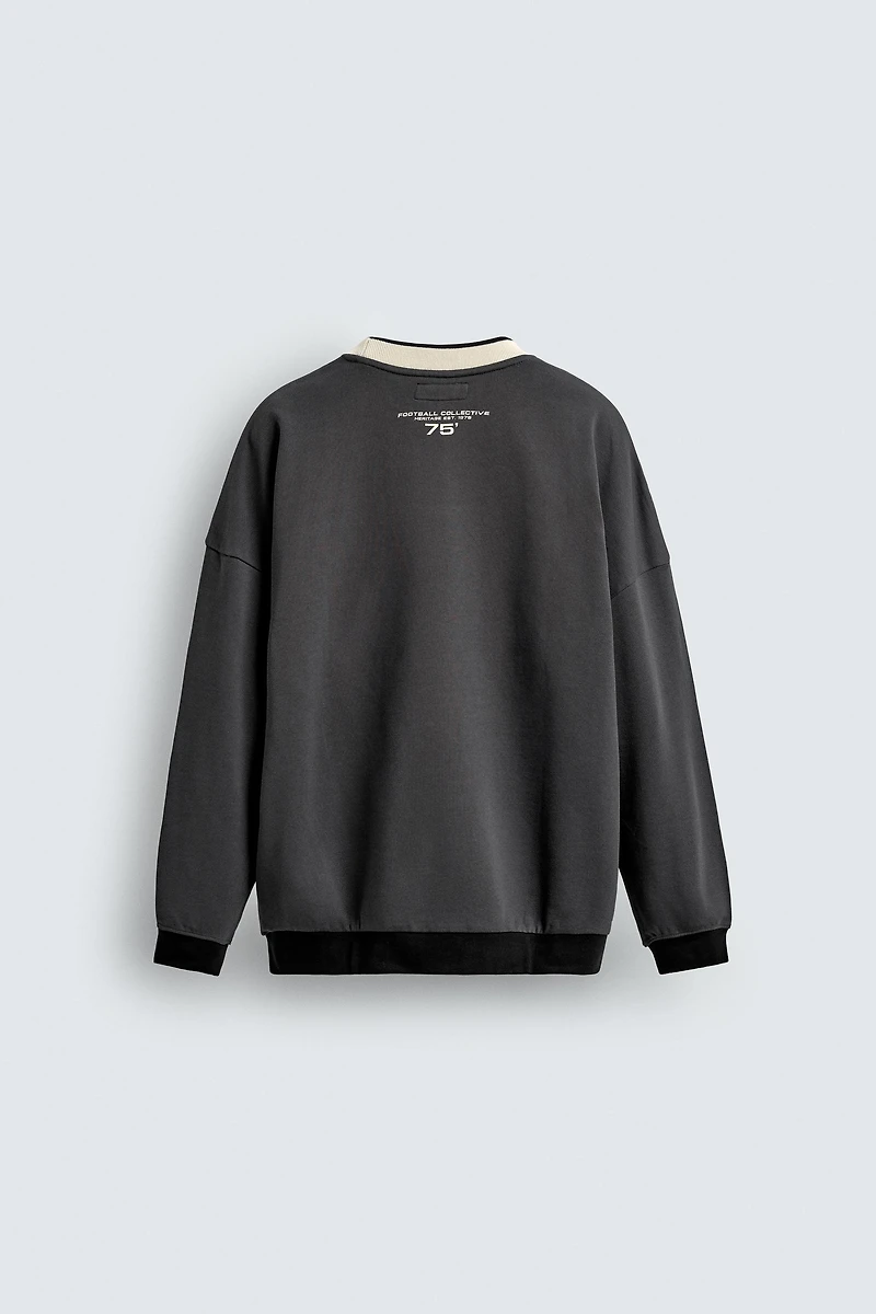 COLOR BLOCK PRINTED SWEATSHIRT