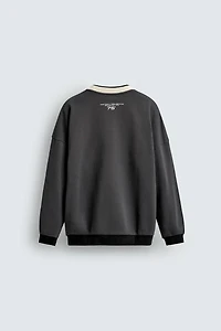 COLOR BLOCK PRINTED SWEATSHIRT