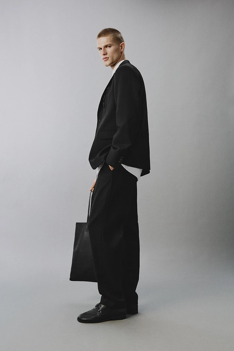 100% WOOL SUIT PANTS