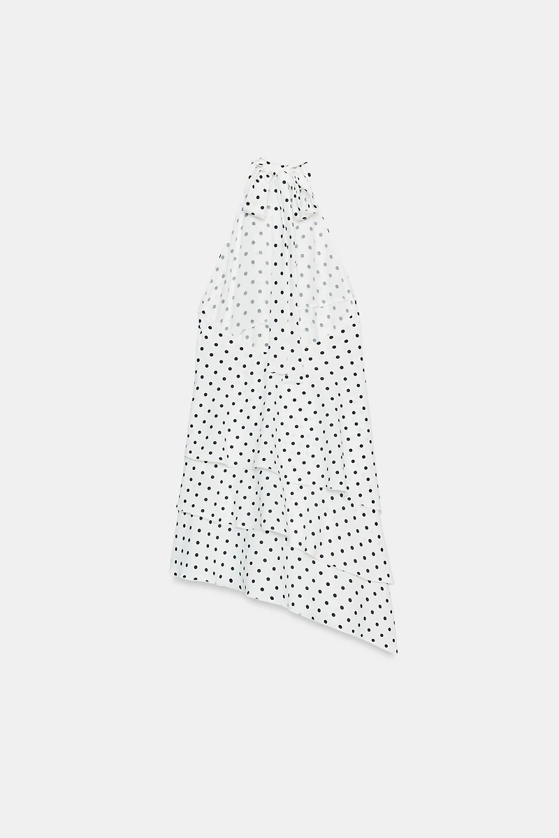 POLKA DOT HALTER DRESS